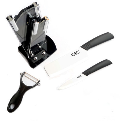 送料無料: 京セラ日本品質の4インチ6インチセラミックナイフの皮をむくナイフセラミック切削工具3 ピース